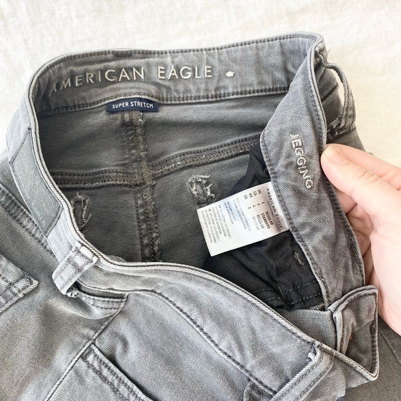 American Eagle Grey Moto Jegging - Picture 3 of 10
